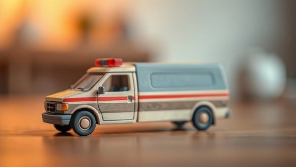 Toy ambulance symbolizes mental health admissions for young people increase.