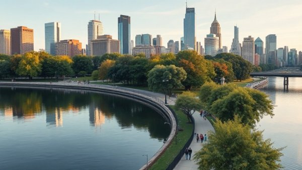 Bright daylight cityscape, highlighting permanent daylight saving time health impact