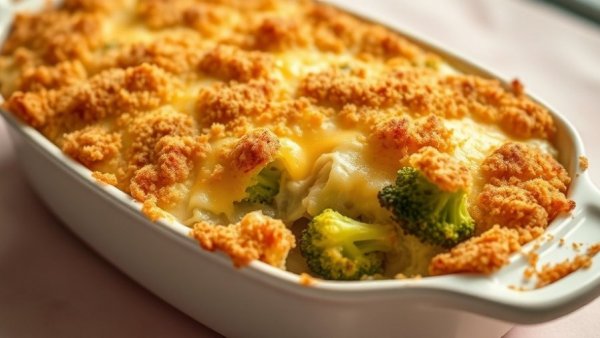 Cheddar Broccoli Cauliflower Gratin with golden breadcrumbs