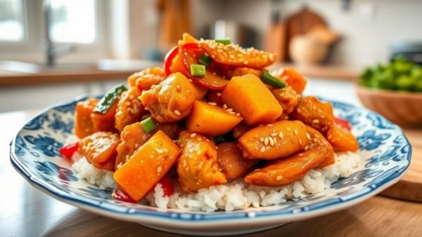 Healthy Orange Chicken Stir Fry with vibrant veggies.