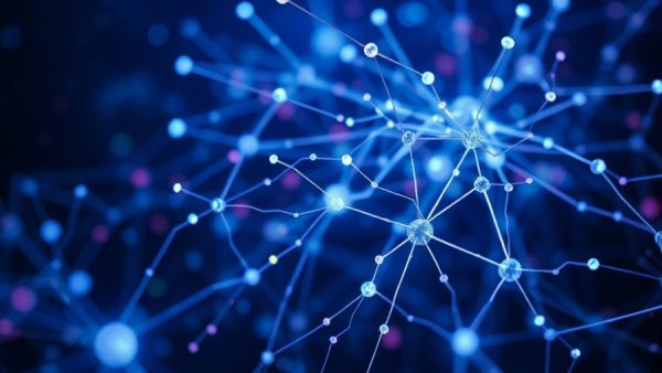 Abstract neural network illustration for early detection of bipolar disorder.