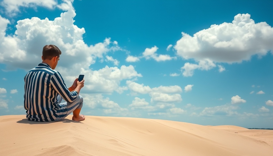 Solitary person on a sand dune under a blue sky, reflecting on genetic insights into bipolar disorder.
