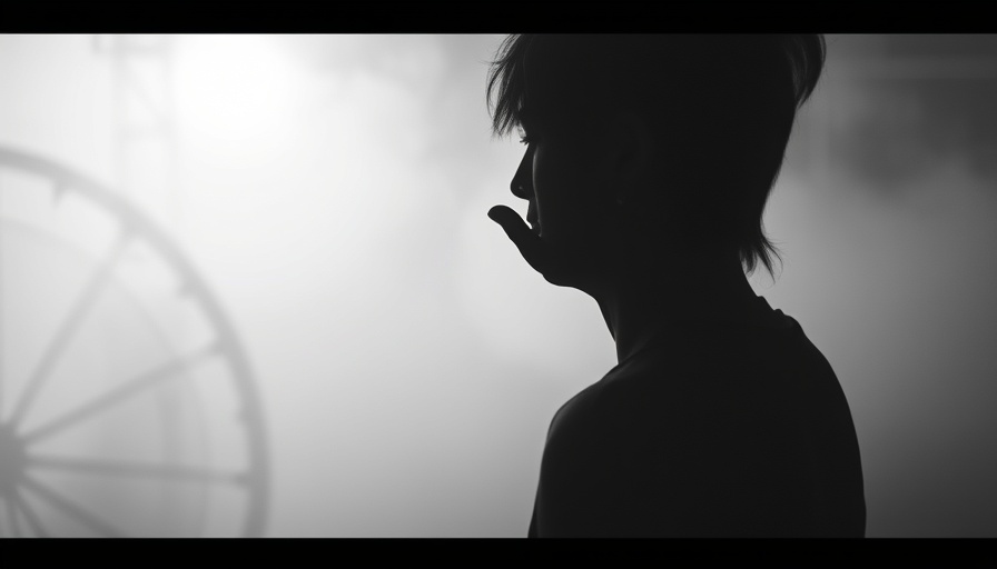Silhouette reaching through foggy surface, symbolizing suicide prevention in psychosis.