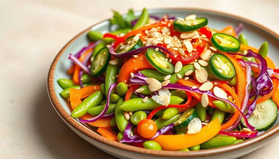 Colorful Sesame Edamame Salad with Vegetables