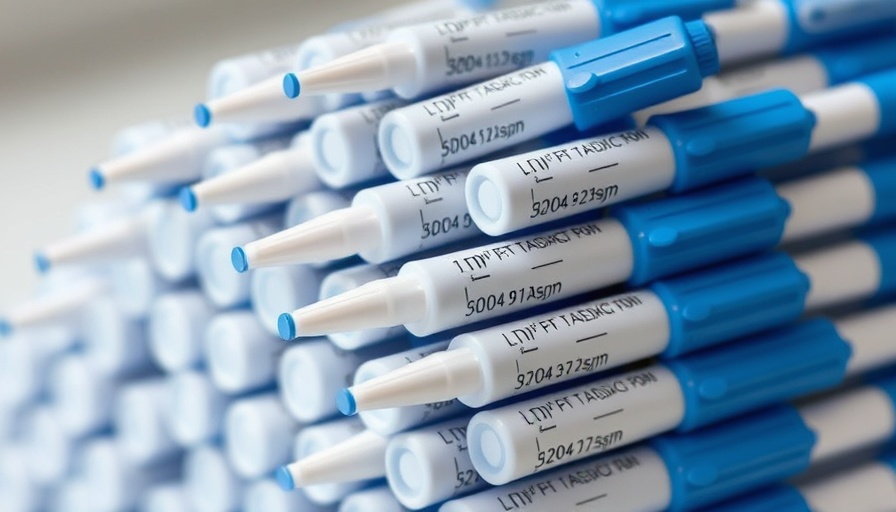 Pile of medication pens illustrating weight-loss drugs.