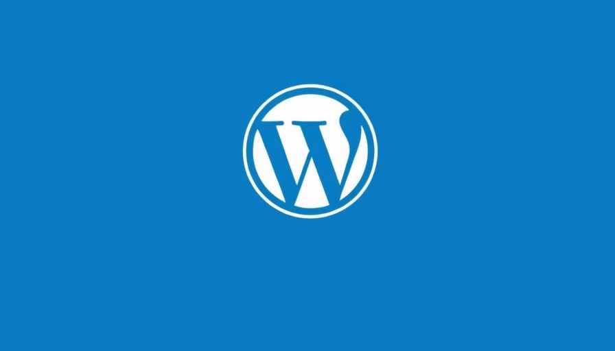 WordPress logo on a bold blue background, representing WordPress performance optimization.
