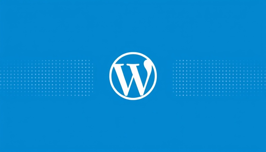 WordPress logo on blue background for performance improvements