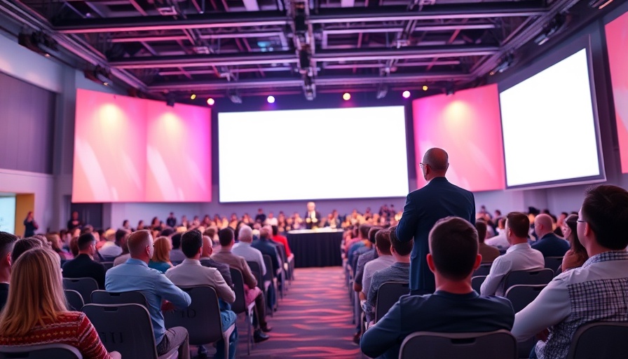 Conference on independent hotels growth strategies with audience and speaker.