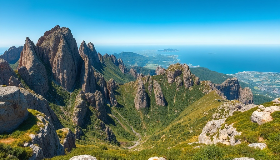 Stunning landscape of La Gomera, featuring rugged mountains and greenery during a Tenerife day trip.