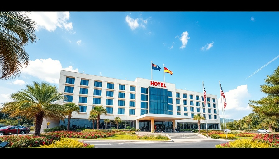 Modern hotel building showcasing hotel development.