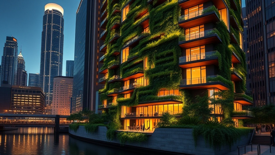 Eywa Tree of Life Luxury Living concept blending with city lights.