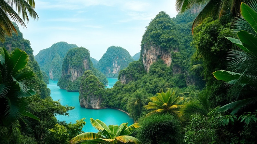 Serene tropical landscape highlighting best time to visit Thailand.