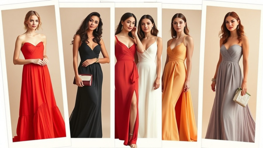 Elegant winter wedding guest dresses collage.
