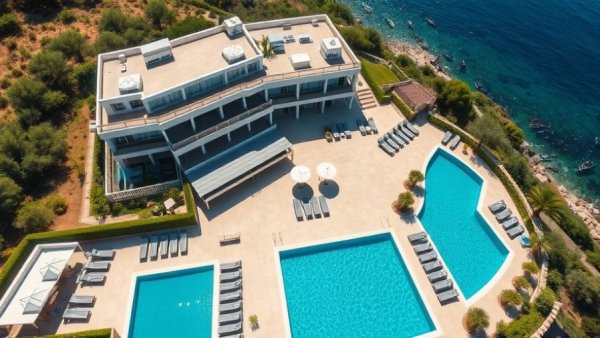 Adult-only luxury hotel in Zakynthos with stunning pools and modern design.