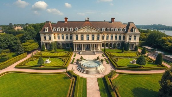 Aerial view of luxury hotel grounds related to inheritance tax changes.