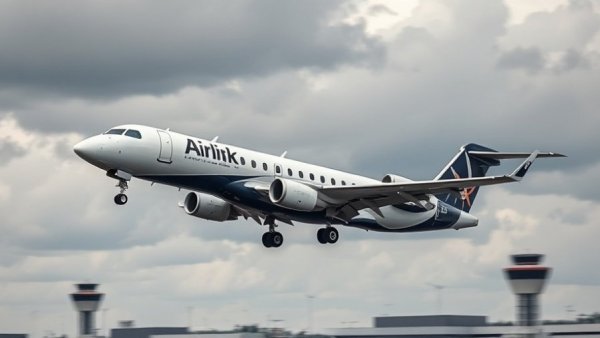Airlink Embraer jet taking off, highlighting Component Pool Program