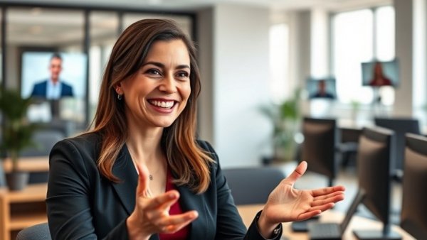 Presenter hosting live Q&A on valuing independent hotels.