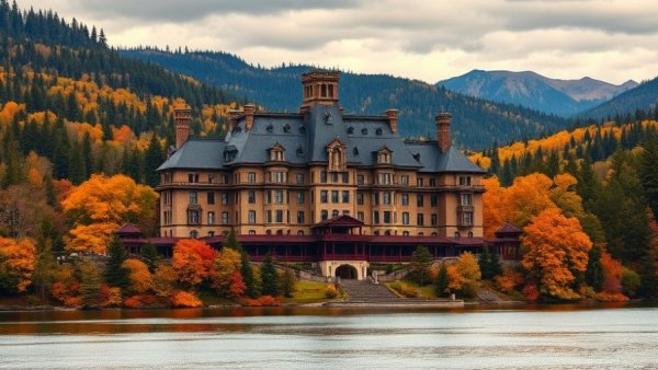 Scenic view of a top Hudson Valley hotel by a lake.