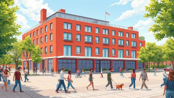 Architectural illustration of £200 million Edinburgh hotel with urban plaza.