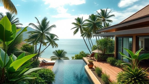 Luxurious resort in Phuket with lush greenery and ocean view, Best Hotels in Phuket.