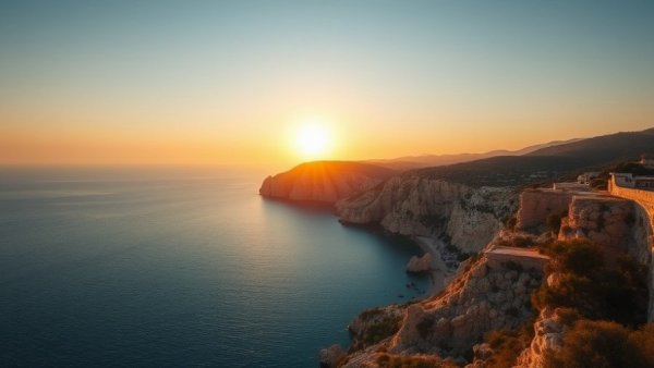 Luxury Travel Mallorca Itinerary: sunset over Mallorca's cliffs.