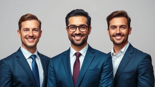 Three members of Airbnb hotel leadership team in professional portraits.