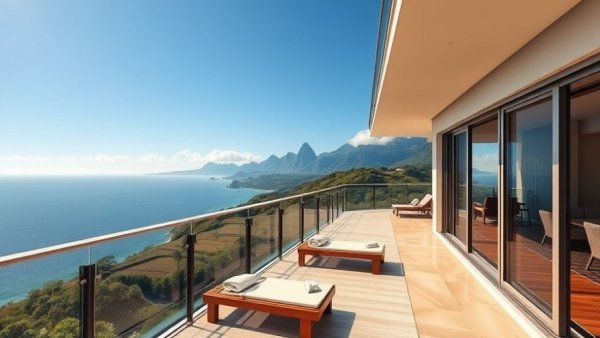 Luxury Boutique Hotels - Scenic balcony view with loungers.
