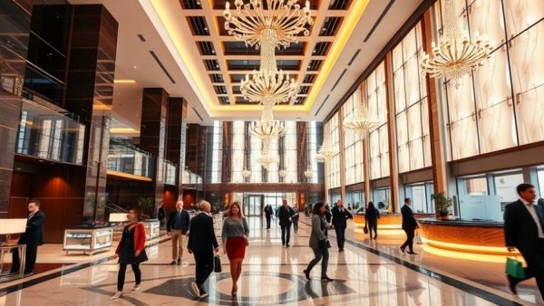 Luxury Hotel Trends 2026 modern lobby with elegant design.