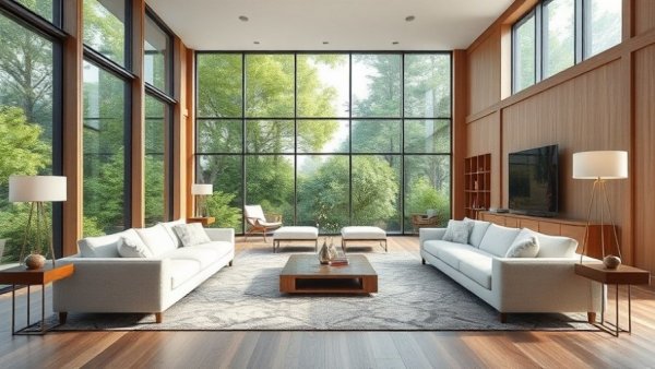 Luxury boutique accommodations in a spacious, elegant living room.