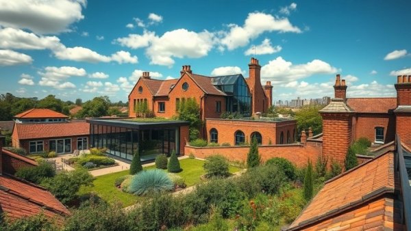Pendley Manor renovation with modern glass extension and garden
