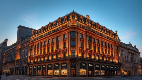 Peel Hotels portfolio: Crown & Mitre Hotel exterior at dusk