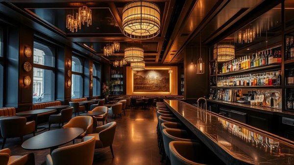 Modern hotel bar in TRIBE Hotel Paris Expansion