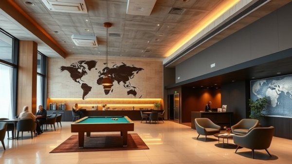 Modern luxury boutique hotel lobby with elegant design for investment