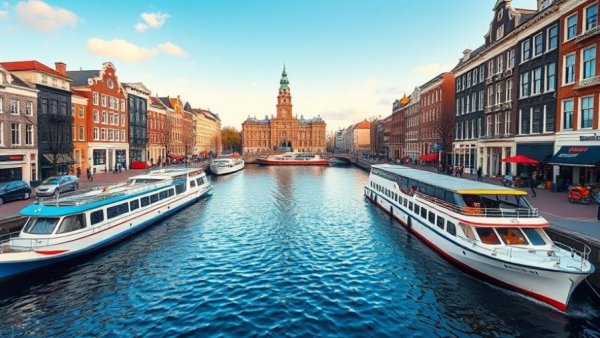 ASTA River Cruise Expo 2026 in Amsterdam poster with canal view.