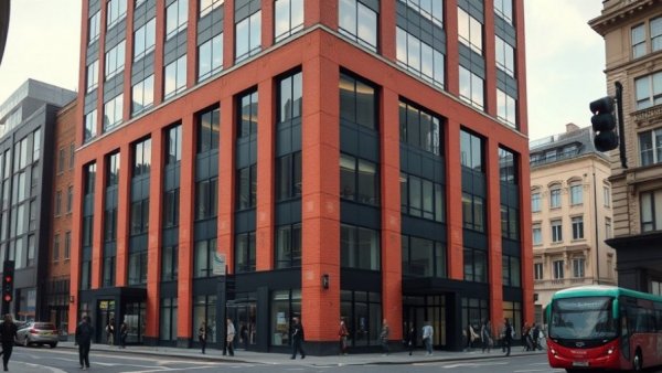 Modern office building in London, showcasing urban architecture.