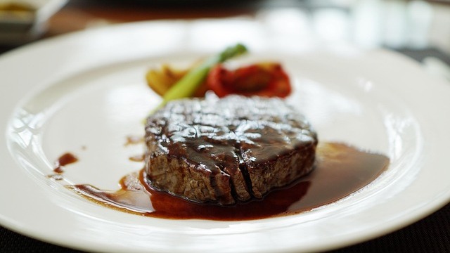 A selection of gourmet dishes from the best steakhouses in Las Vegas.