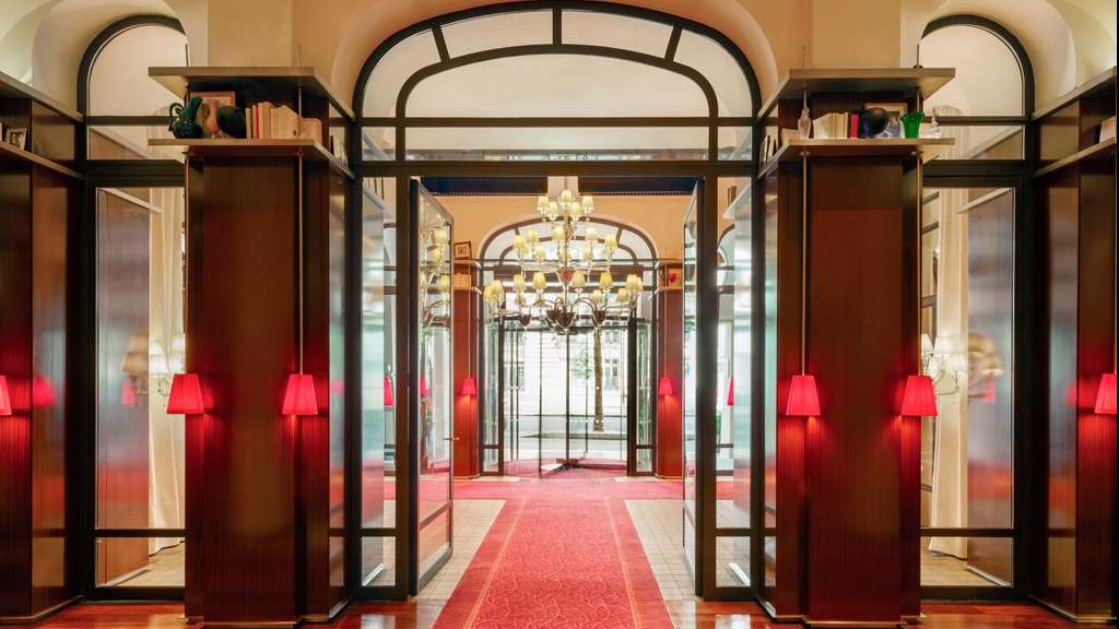 Luxurious interior of Le Royal Monceau Raffles with elegant decor.