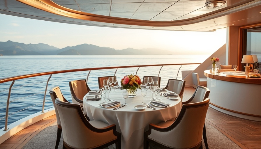 Luxury Mediterranean yacht charters offer a stunning sea-view dining experience.