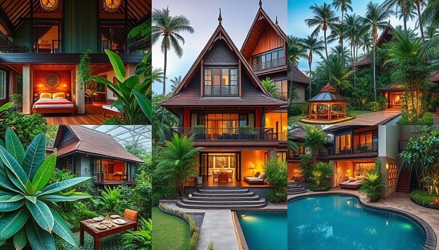 Diverse luxurious hotels in Thailand, showcasing architecture and nature.