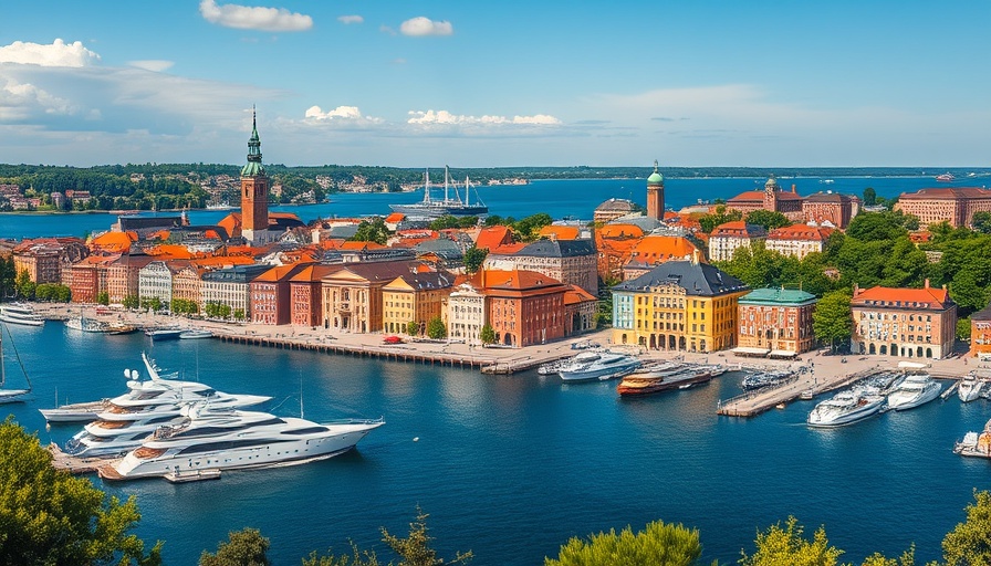 Luxury Travel Experiences in Stockholm: Scenic harbor with yachts and historic buildings.