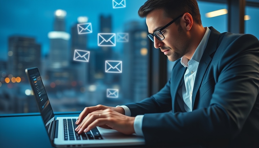 Modern gentleman managing emails while traveling with city view.