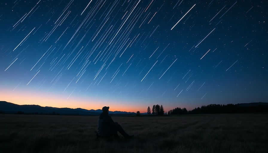 2025 Perseid Meteor Shower viewing tips: person watching under starry sky.