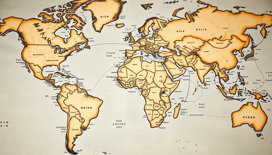 World map showing luxury travel itinerary for the future of luxury travel.
