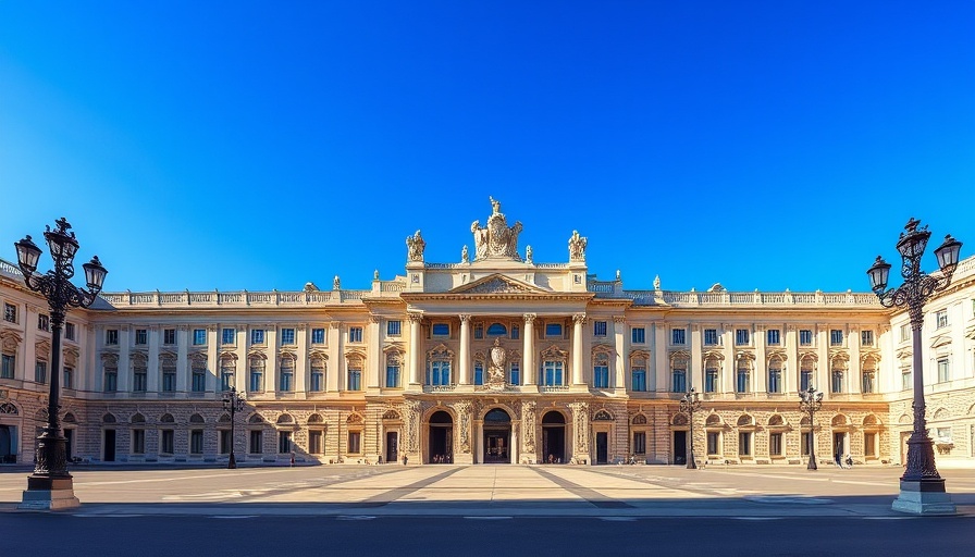 Grand Royal Palace Madrid facade in daylight