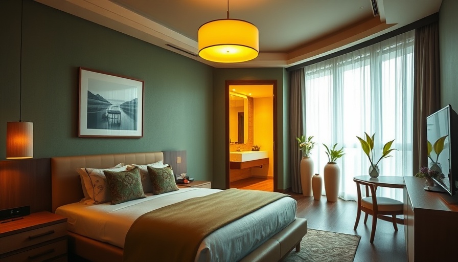 Boutique luxury hotels in London, chic room with modern decor.