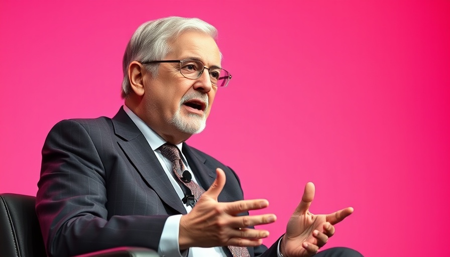 Distinguished man discusses community-focused travel investments on stage.
