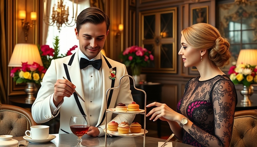 Raffles' Butler Campaign: Elegant high tea service in a luxurious setting.