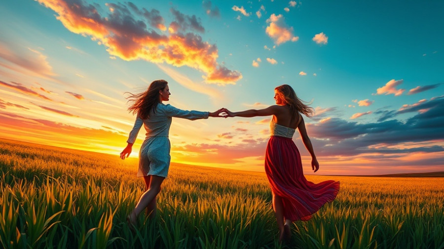 Artistic depiction of one-sided friendship in a vibrant setting.