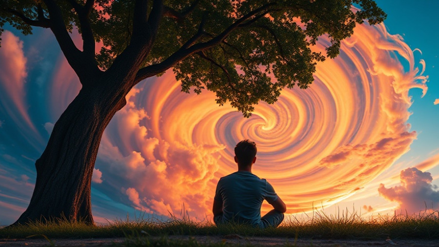 Transforming Your Busy Life Through Slowing Down with colorful sunset and serene seating