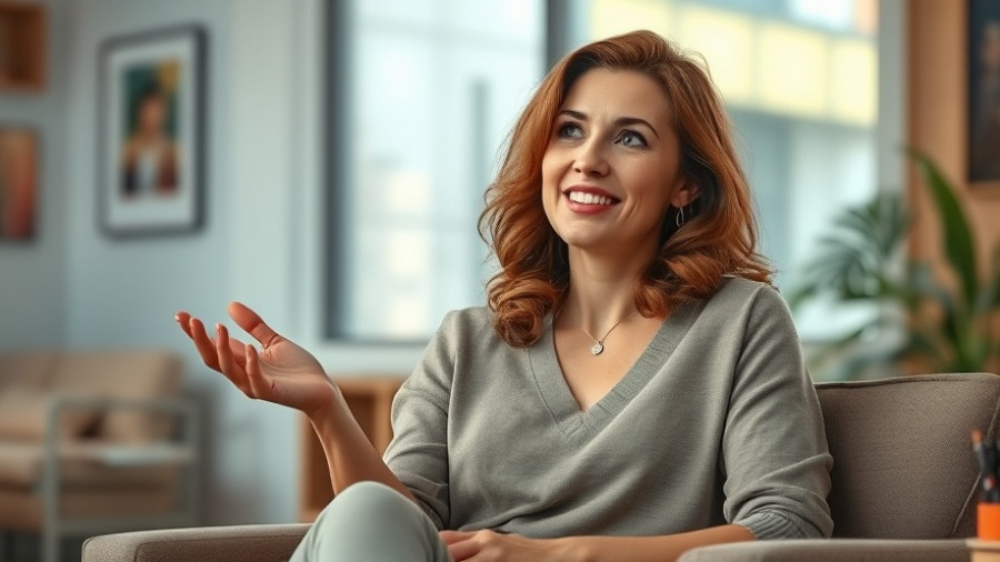 Human Design chart readings discussed by a confident woman indoors.